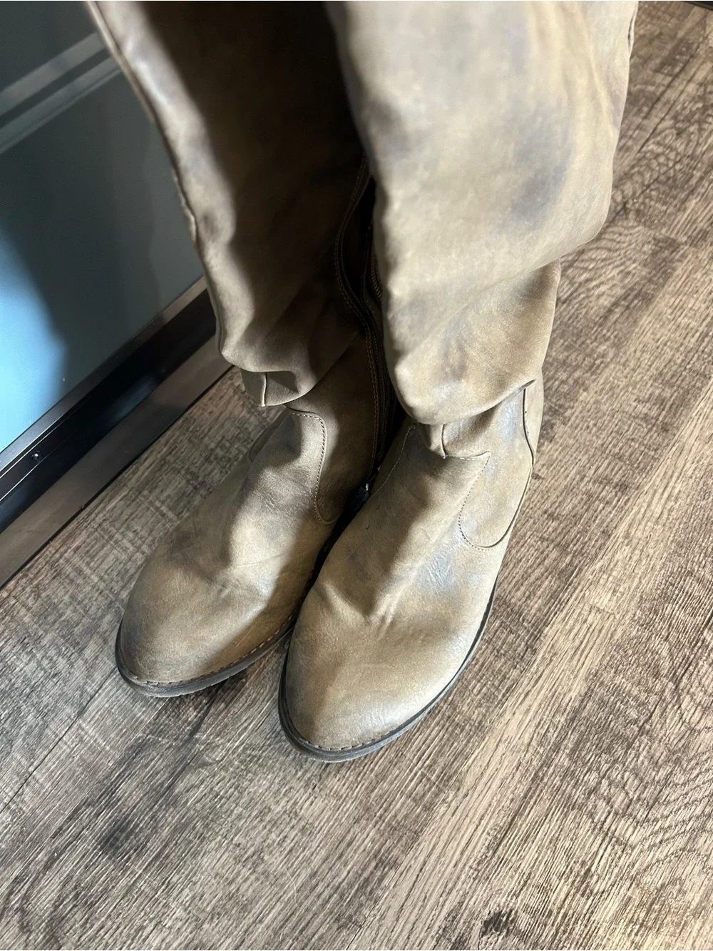 Very Volatile Brown Over the Knee Boots Size 8